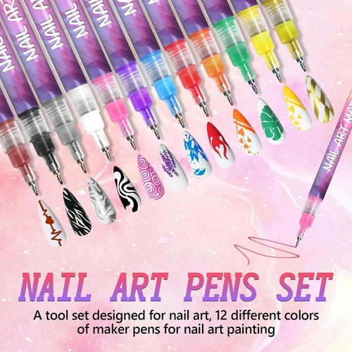Set penna nail art - penna, 12