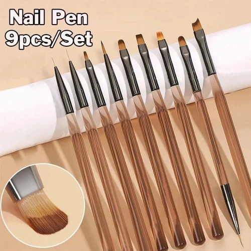 Set pennelli nail art pezzi - set,