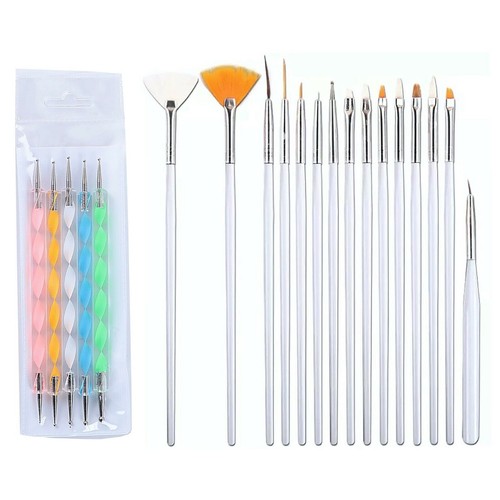 20pcs pennelli nail - 20pcs,