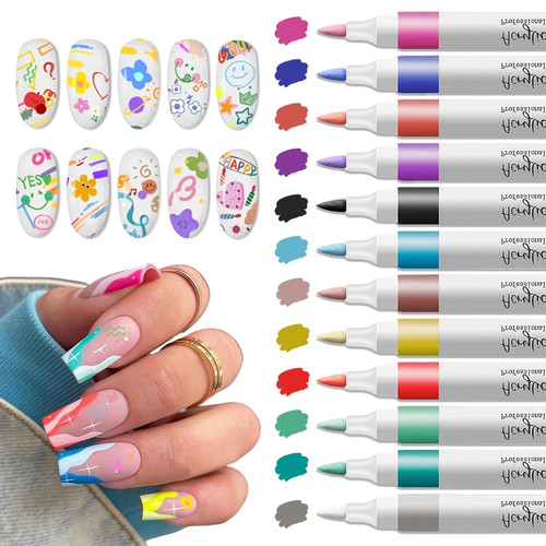 Set penne nail art - 12, colori