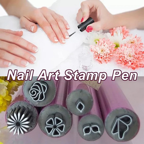 Penna timbro fiori nail - , art
