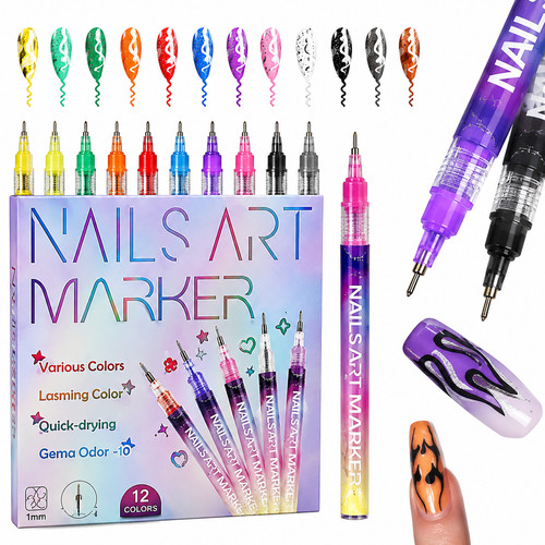Pennarelli nail art colori - pennarelli, 12