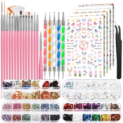 Set pennelli per nail art - pennelli,
