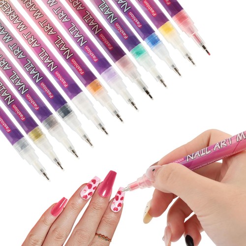 Set colori penne nail art - 12,